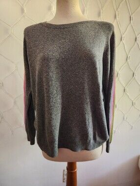 SALE! Mint Velvet Sweater • Gray + Rainbow • Size 16 (XL)